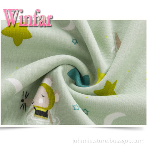 Cotton single jersey kid knitting printed fabric